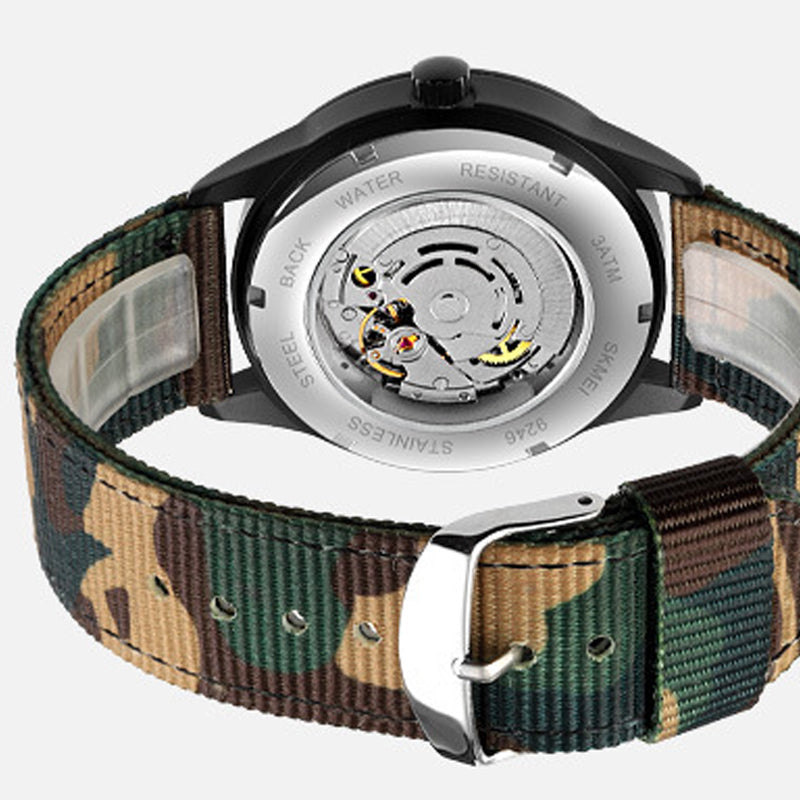 Men's Nylon Band Camo Automatic Mechanical Watch