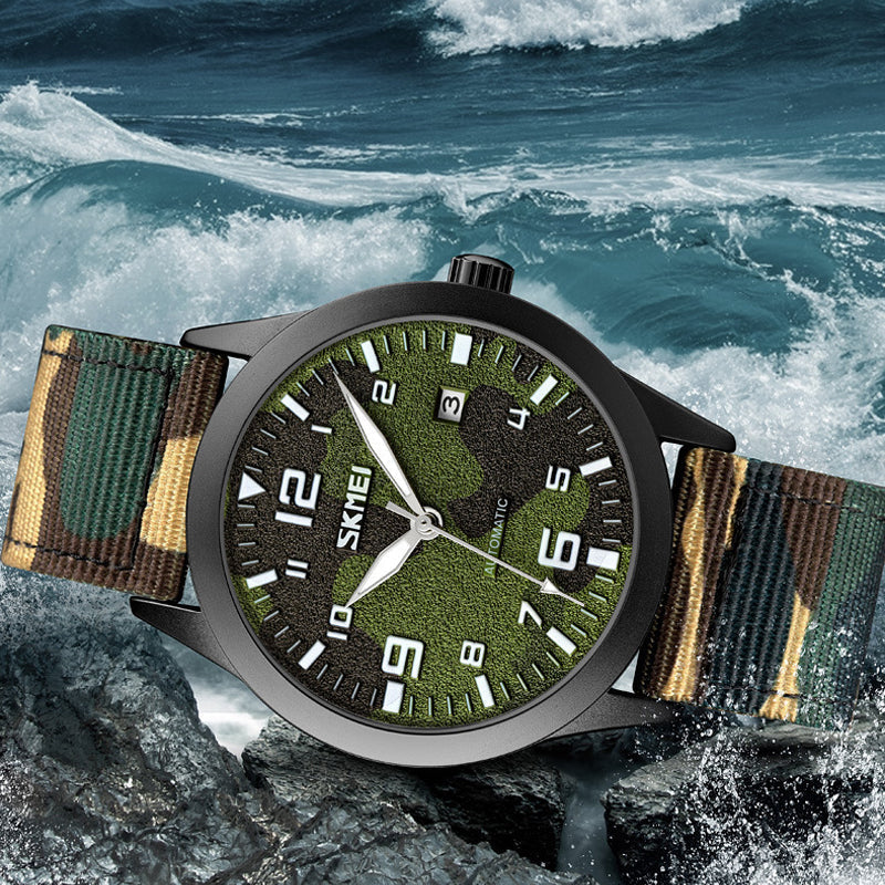 Men's Nylon Band Camo Automatic Mechanical Watch