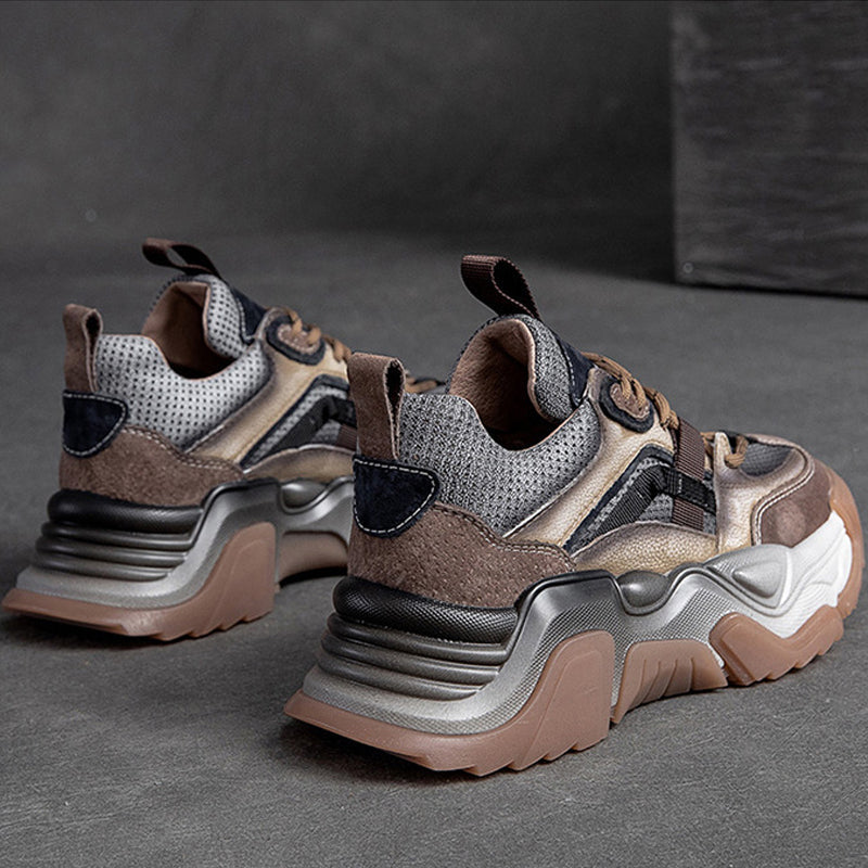 Women's Leather Platform Sneakers