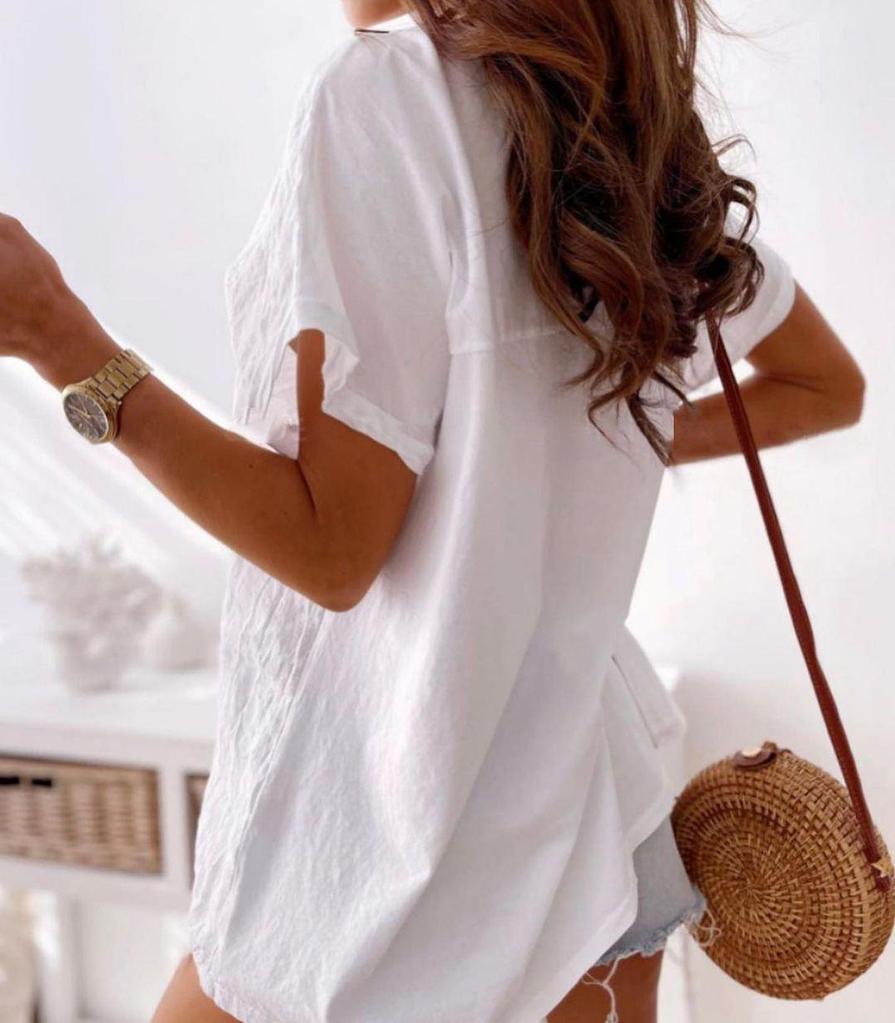 Basic Plain Short Sleeve Top
