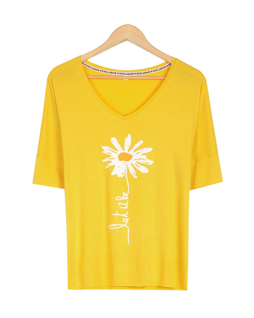 Youthful Print Short Sleeve Top