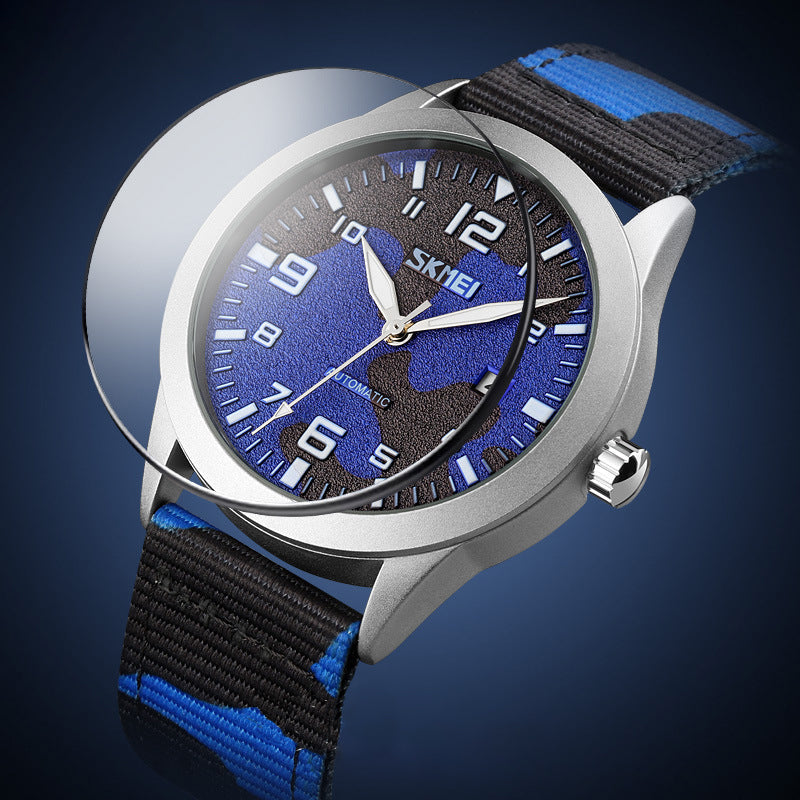 Men's Nylon Band Camo Automatic Mechanical Watch