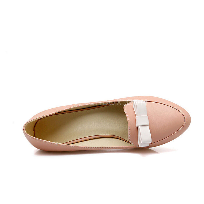 Pointed bow for women's shoes