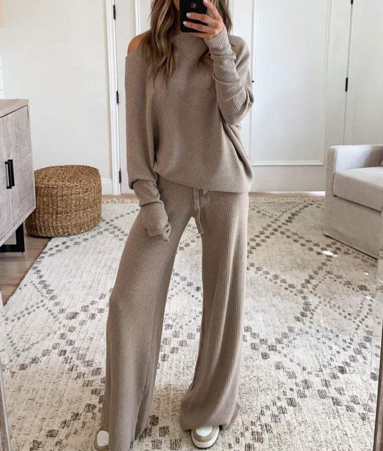 Feel It In The Air Tan Lounge Set