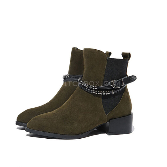 Pointed USES buckles Martin boots