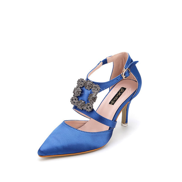 Satin High heeled shoes