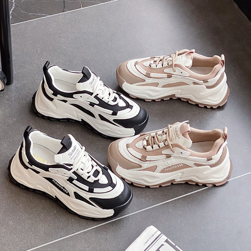Women's Color Block Platform Casual Sneakers