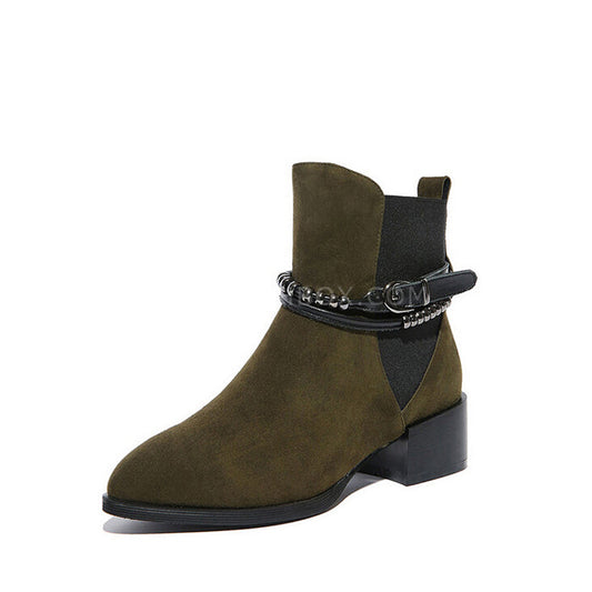 Pointed USES buckles Martin boots