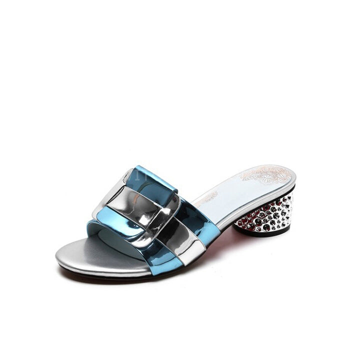 Buckle Detail Slide Flat Sandals