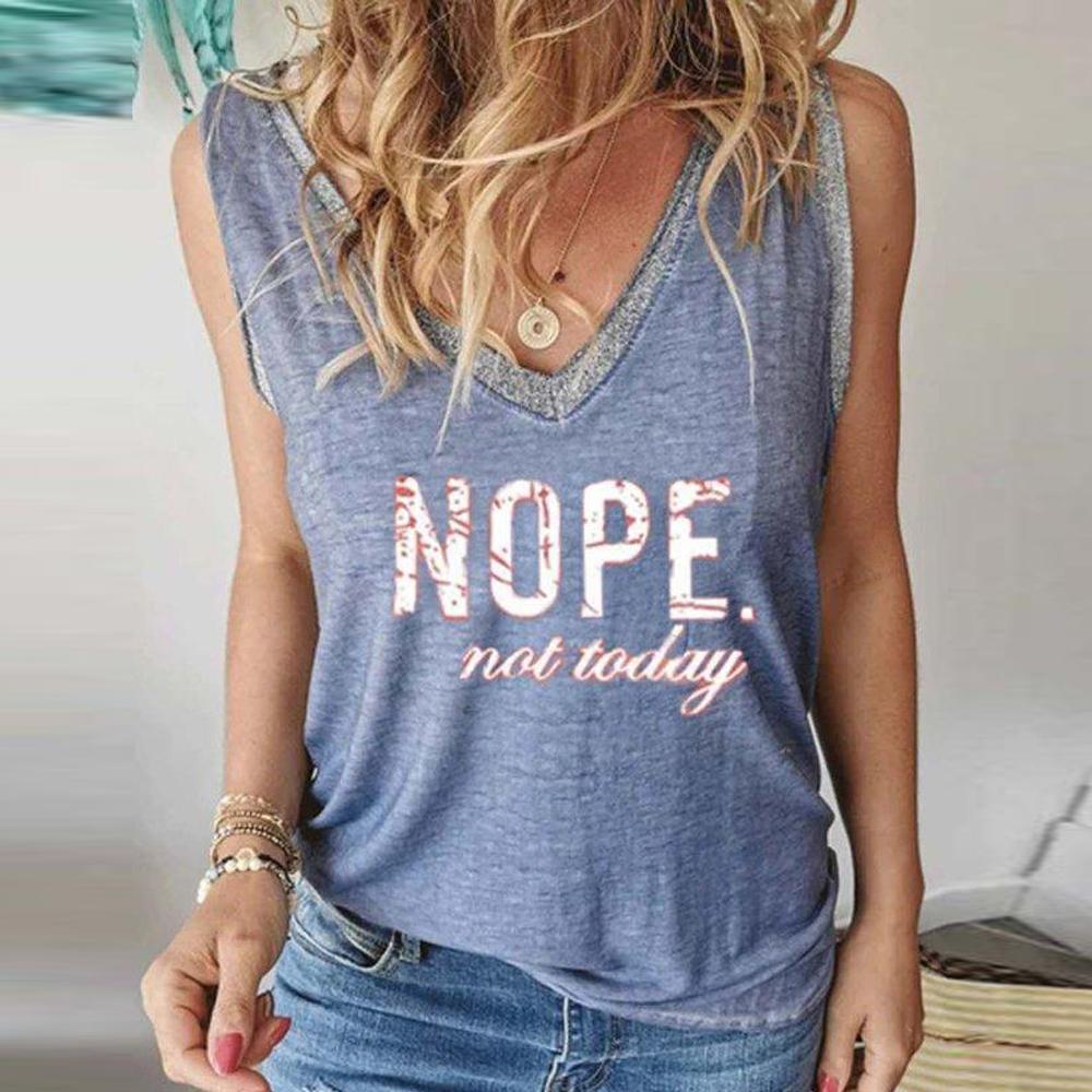 Comfy V-Neck Print Sleeveless Top