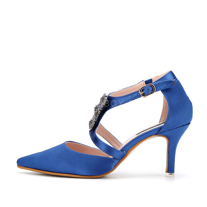 Satin High heeled shoes