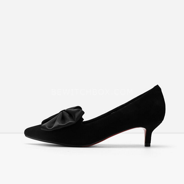 Bowknot Detail Pointed Toe Pumps Shoes