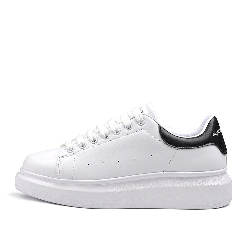 Women's White Platform Leather Shoes