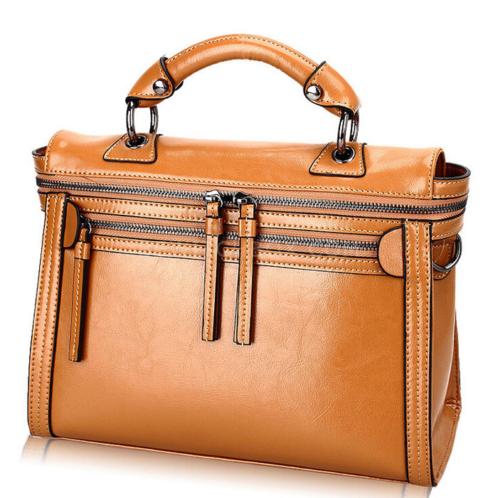 Handbag With Strap And Double zipper