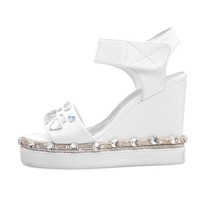 Sponge cake with sandals
