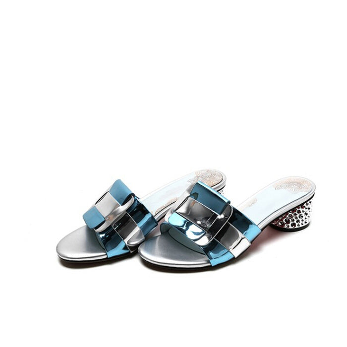 Buckle Detail Slide Flat Sandals