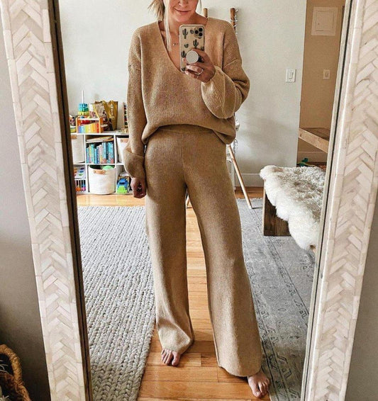 Make Your Case Camel Loungewear Set