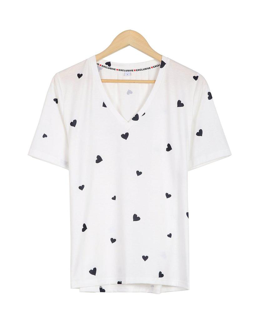 Casual V-Neck Short Sleeve Top