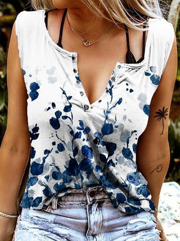 Sexy V-Neck Sleeveless Slim Top