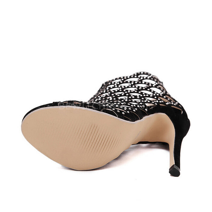Mermaid diamond high-heeled sandals