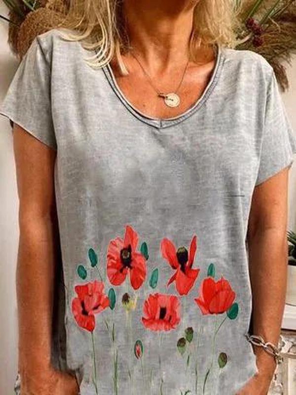 Attractive Print Short Sleeve Top