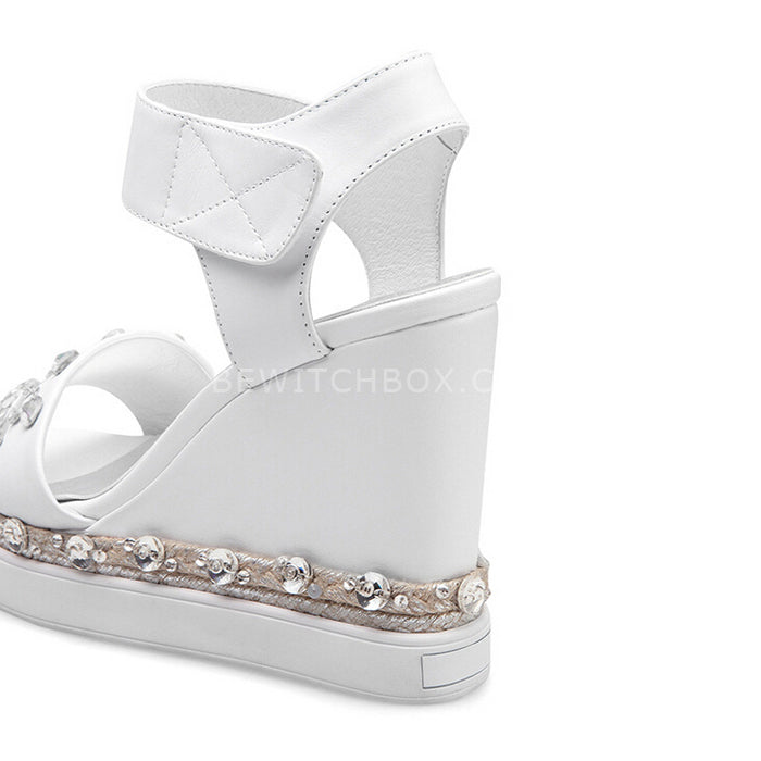 Sponge cake with sandals