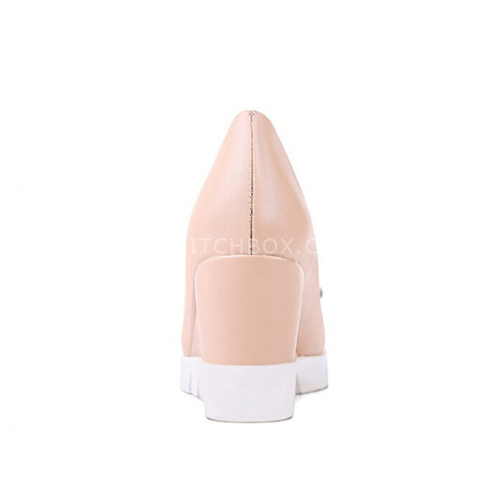 Wedge sweet bowknot comfortable shallow flats