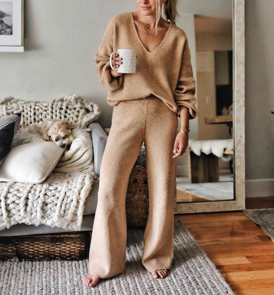 Make Your Case Camel Loungewear Set