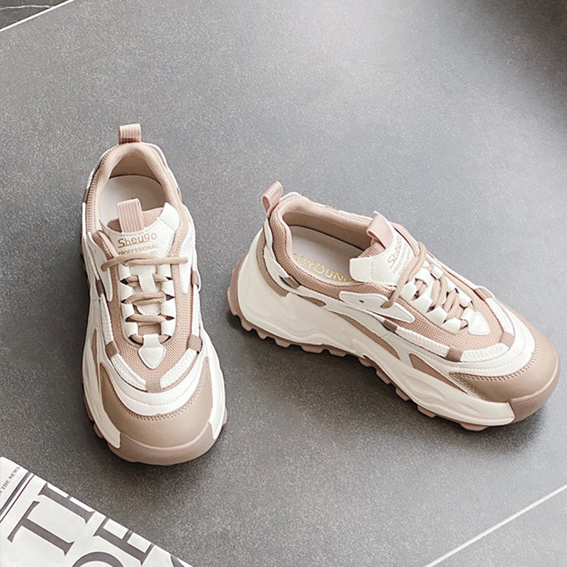 Women's Color Block Platform Casual Sneakers