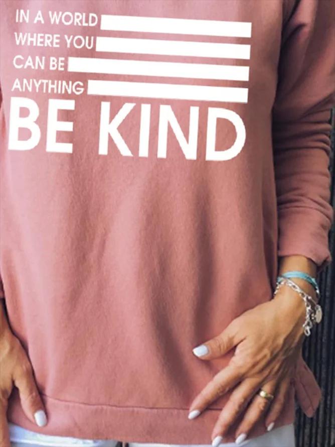 Sweet Pink Crew Neck Long Sleeve Sweatshirt