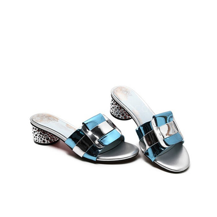 Buckle Detail Slide Flat Sandals