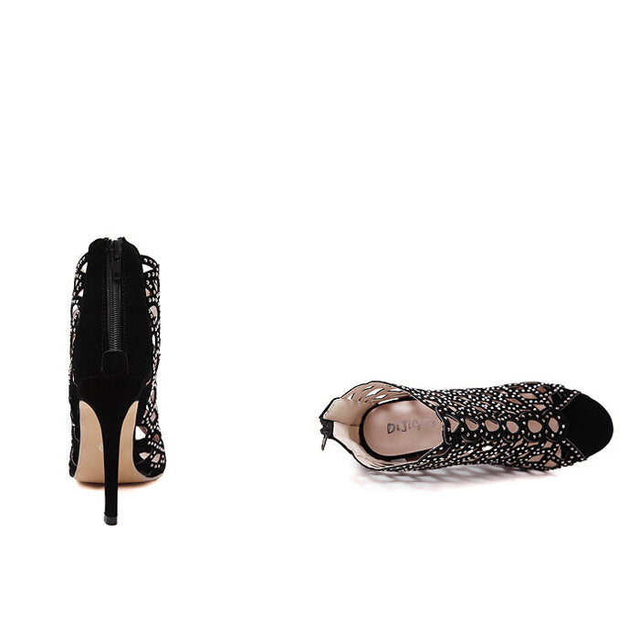 Mermaid diamond high-heeled sandals