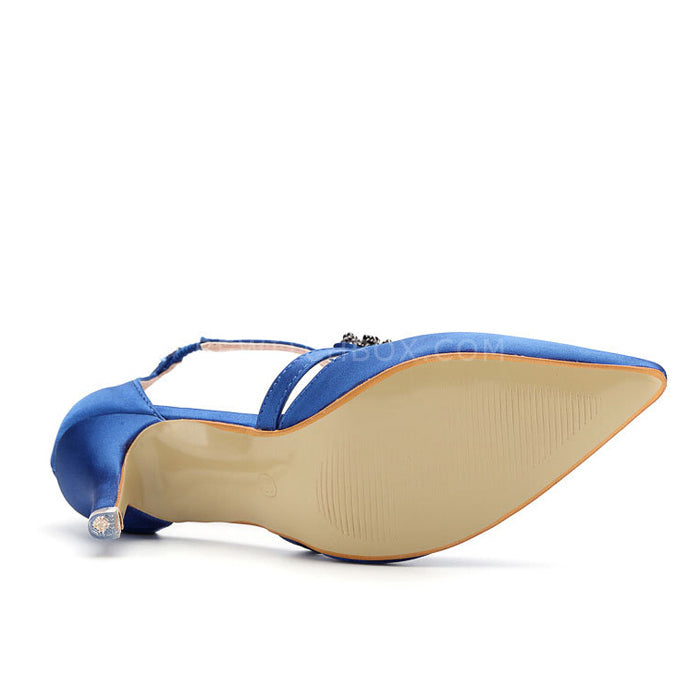 Satin High heeled shoes