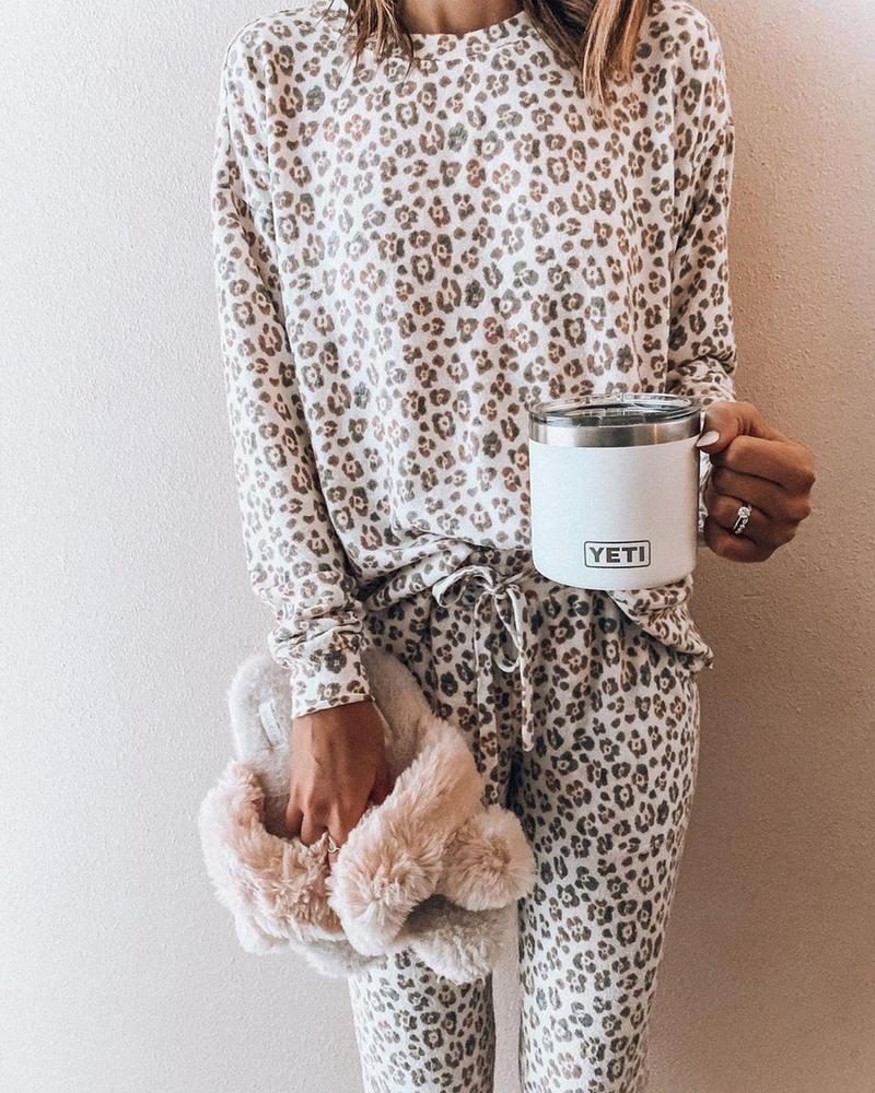 Well Rested Leopard Print Set
