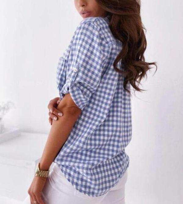 Preppy Plaid Print Short Sleeve Shirt