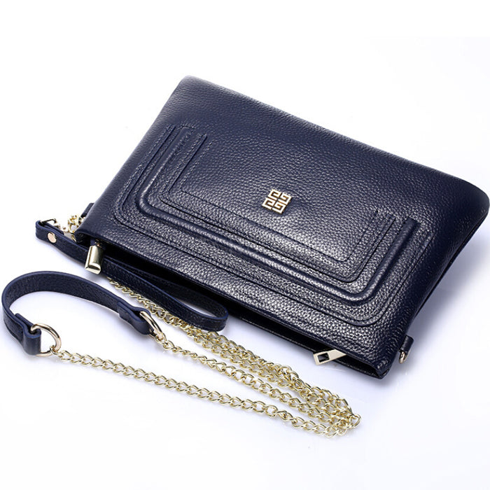 Chain is pure color one shoulder hand bag