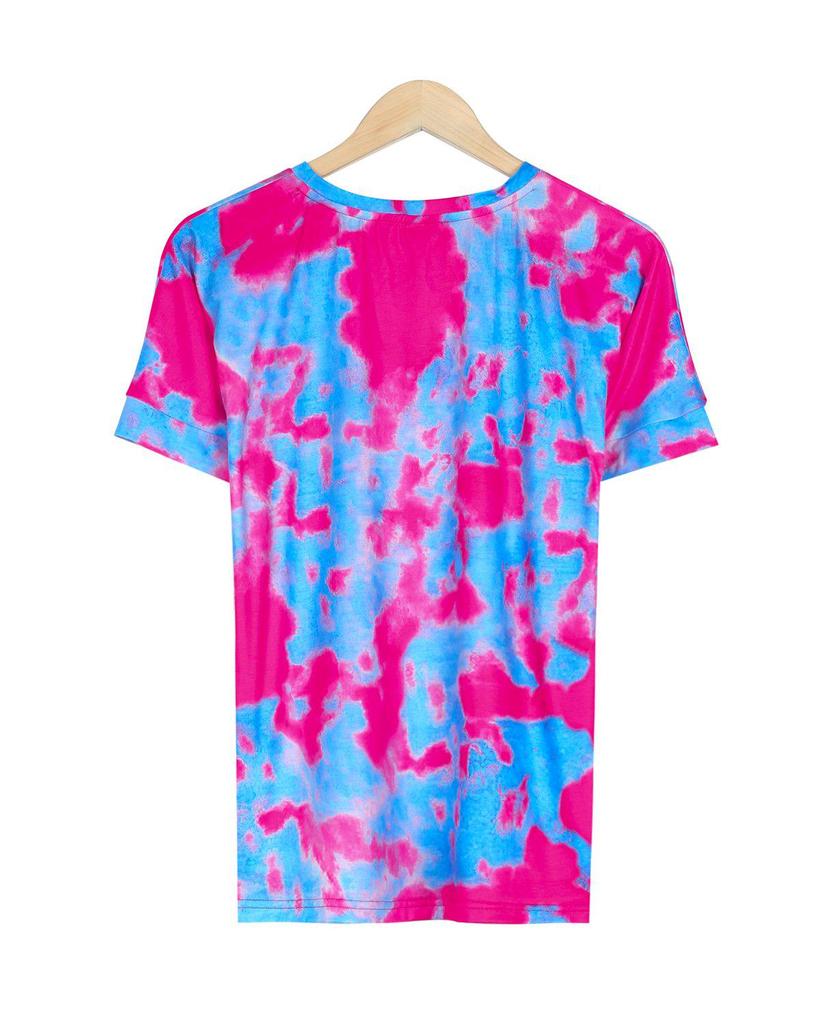 Comfy Print Short Sleeve Two Piece Set