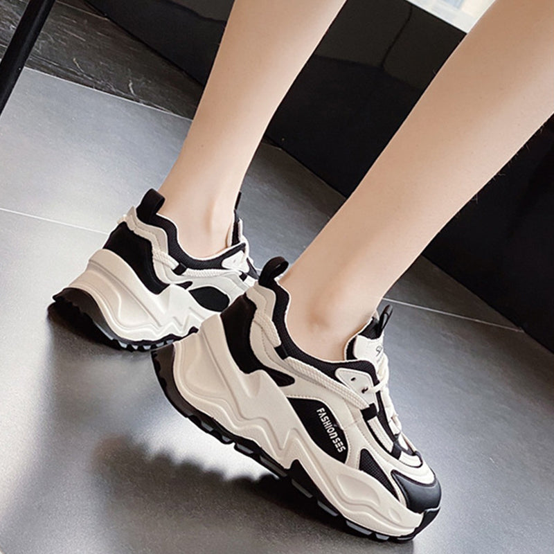 Women's Color Block Platform Casual Sneakers