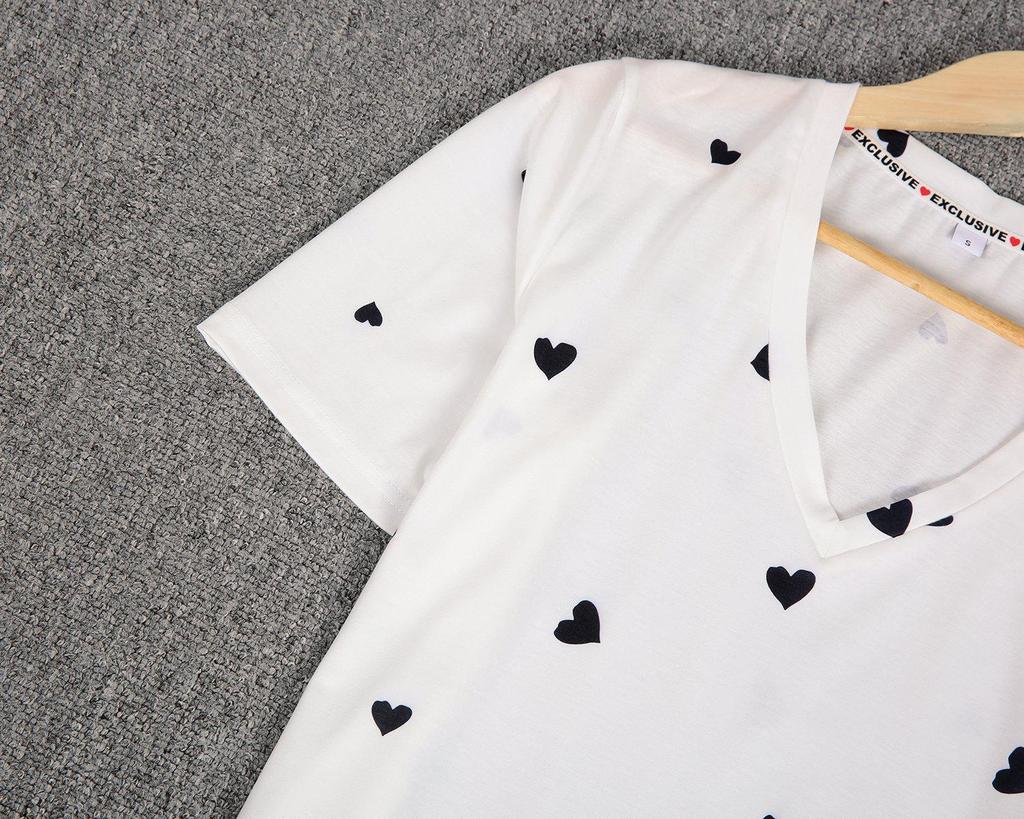 Casual V-Neck Short Sleeve Top
