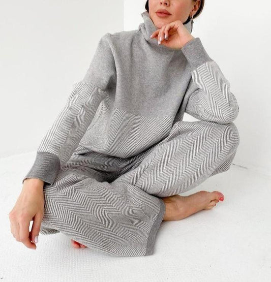 Good Feeling Herringbone Loungewear Set