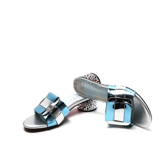 Buckle Detail Slide Flat Sandals
