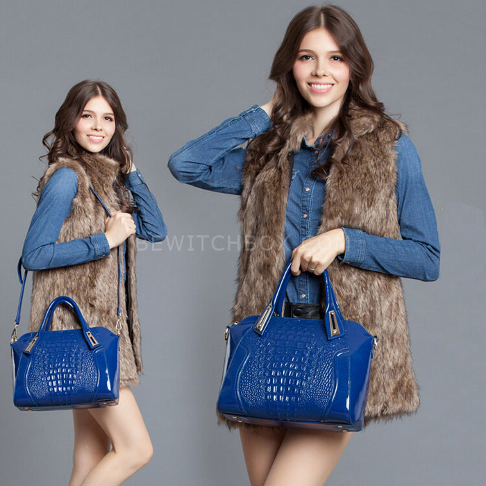 Crocodile Leather Satchel