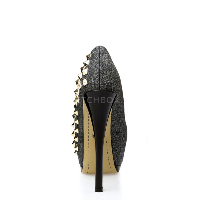Women's super high heels platform rivets sexy shoes