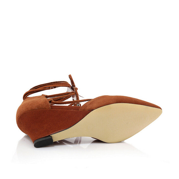 The sheep's skin with single wedge shoes