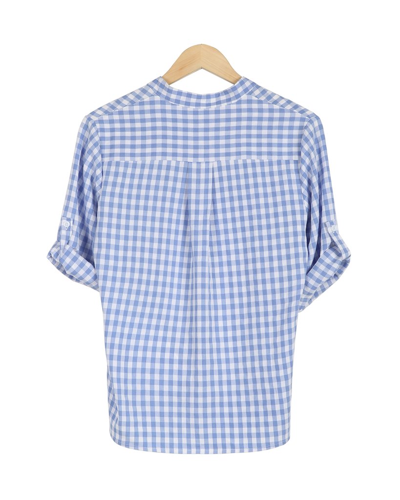 Preppy Plaid Print Short Sleeve Shirt