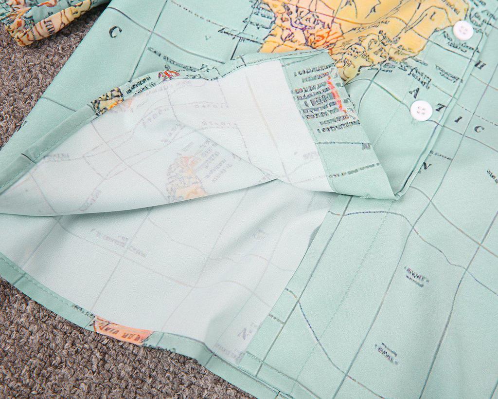 How Worldly Globe Print Shirt