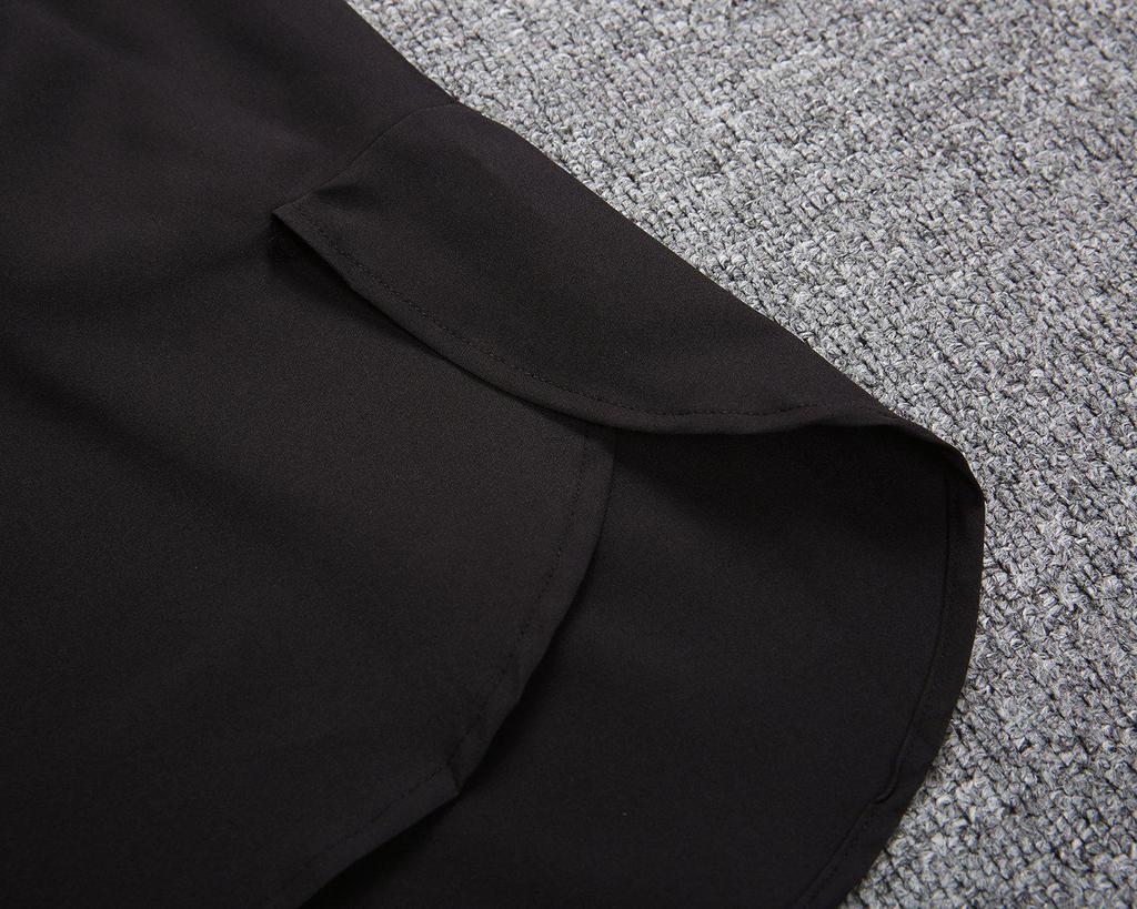 Cool V-Neck Plain Mini Dress