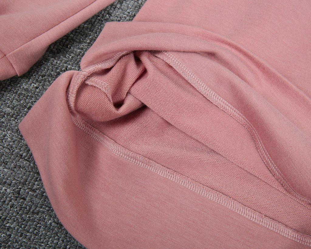 Sweet Pink Crew Neck Long Sleeve Sweatshirt