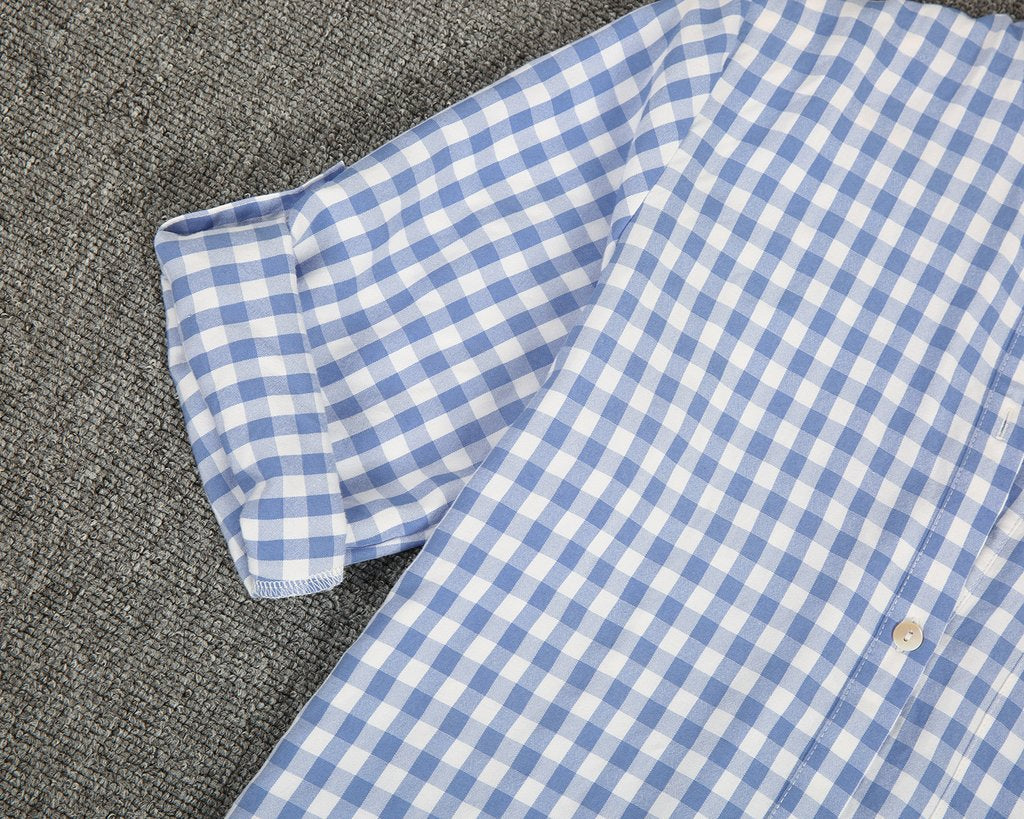 Preppy Plaid Print Short Sleeve Shirt