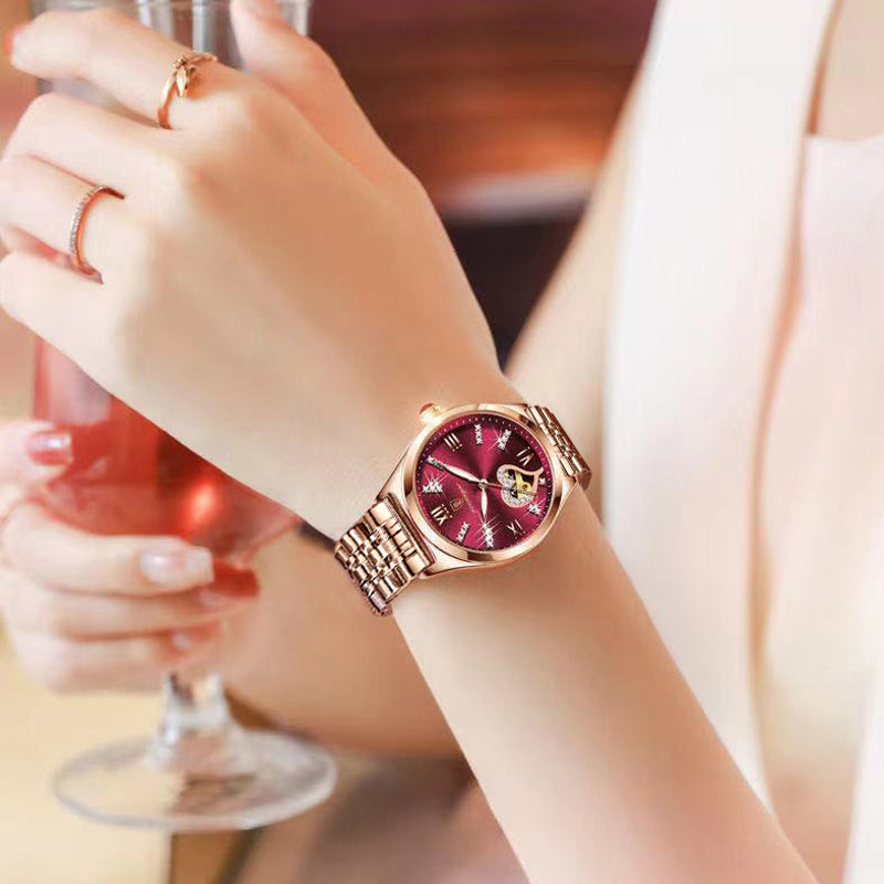 Women's Waterproof Luminous Watch with Steel Bracelet